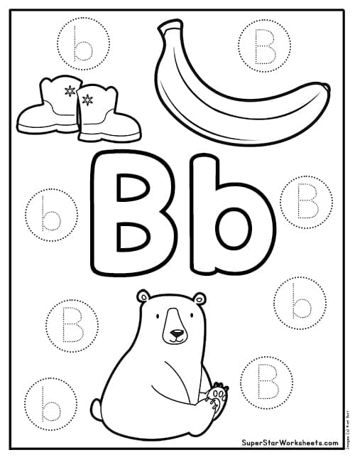 Letter B Worksheets - Superstar Worksheets
