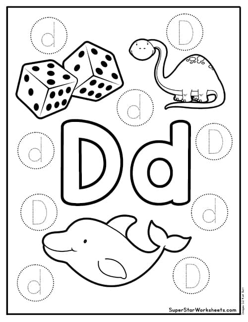 Letter D Kindergarten Worksheets Printable Kindergarten Worksheets