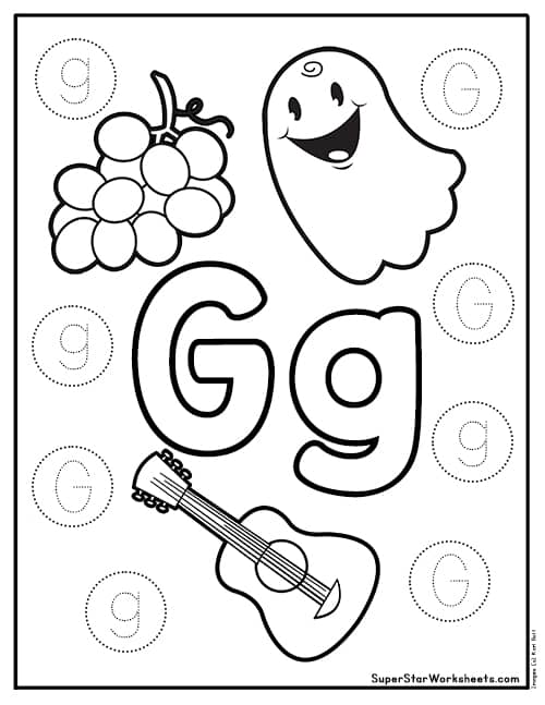 Letter G Worksheets - Superstar Worksheets