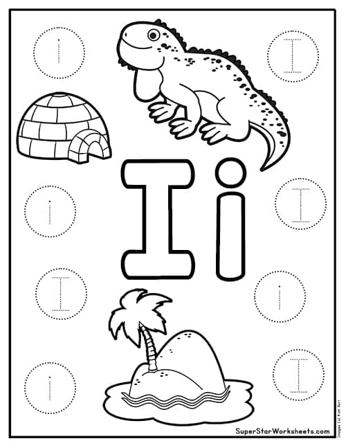 Letter I Worksheets - Superstar Worksheets