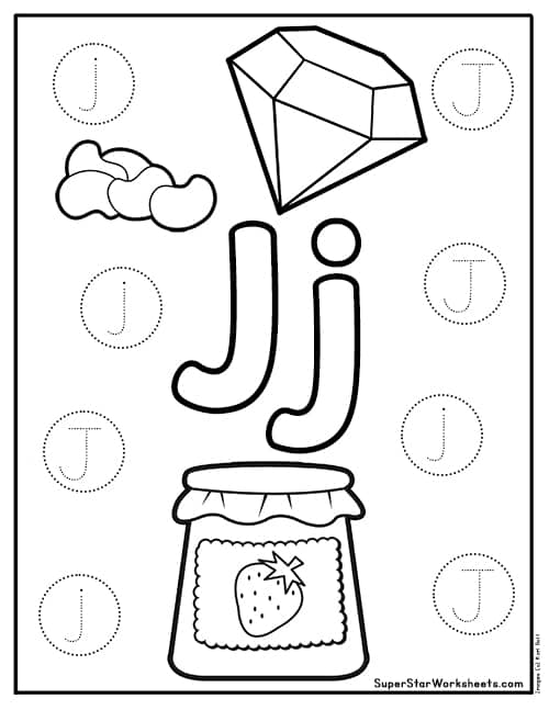 Letter J Worksheets - Superstar Worksheets