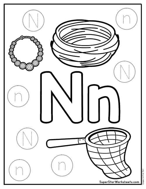 Letter N Worksheet - Superstar Worksheets
