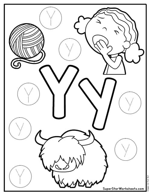 Letter Y Worksheets - Superstar Worksheets