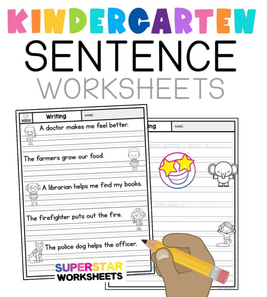 kindergarten writing worksheets superstar worksheets