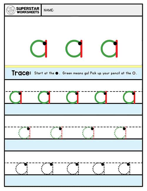 Lowercase Alphabet Letters Tracing Worksheet - Free Printable