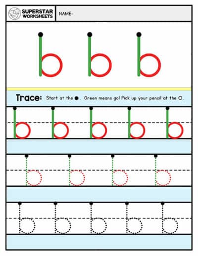 Alphabet Writing Worksheets Lowercase - Superstar Worksheets