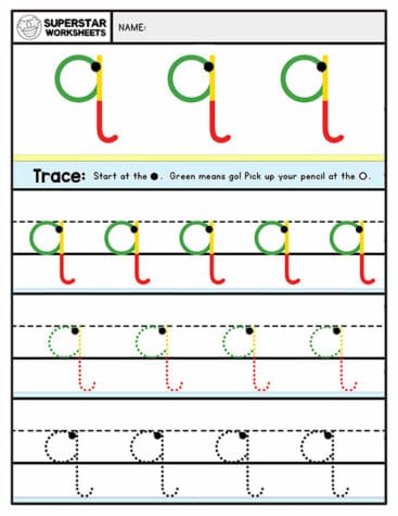 Alphabet Writing Worksheets Lowercase - Superstar Worksheets