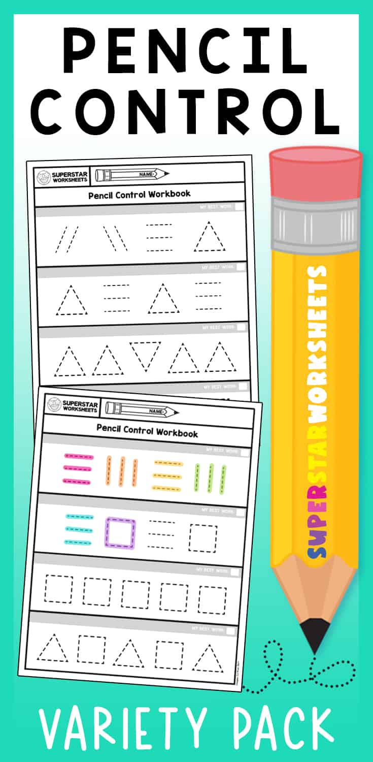 Pencil Control Worksheets - Superstar Worksheets