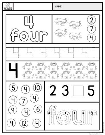 Preschool Number Worksheets - Superstar Worksheets