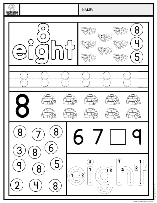 Free Printable Learning Numbers Worksheet - kiddoworksheets
