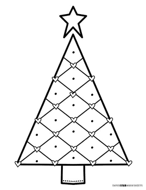 adult christmas tree coloring pages