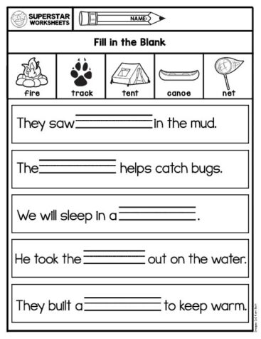 Kindergarten Word Bank Writing Worksheets - Superstar Worksheets