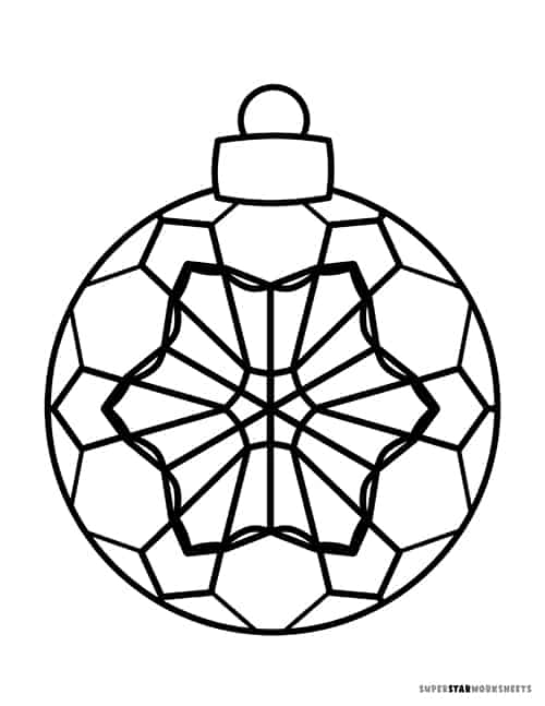 christmas ornaments coloring page