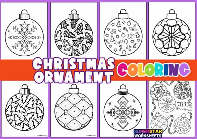 Christmas Coloring Pages - Superstar Worksheets