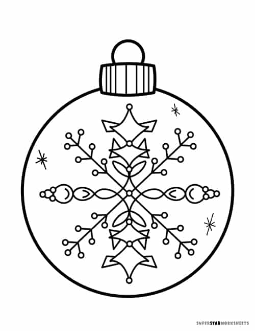 christmas bulb coloring page