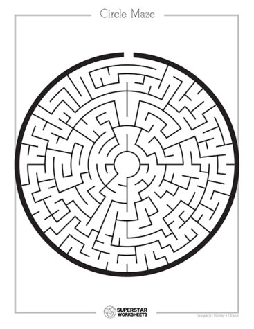 Shape Mazes - Superstar Worksheets