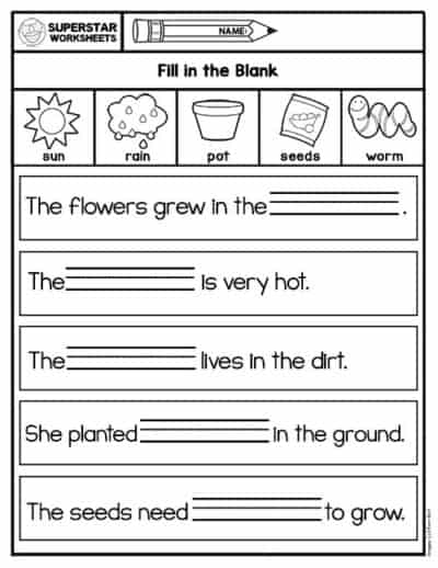 Kindergarten Word Bank Writing Worksheets - Superstar Worksheets