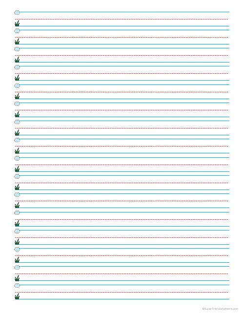 Primary Handwriting Paper: Writing Practice Book with Lines for Kids  Learning to Write Alphabet and Numbers