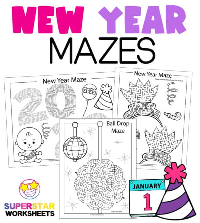 Free Printable Holiday Mazes - Superstar Worksheets