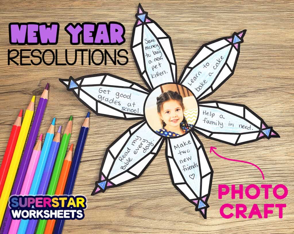 new years resolutions coloring pages