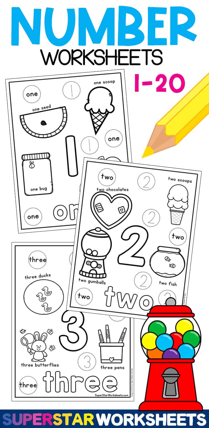 Preschool Number Worksheets - Superstar Worksheets