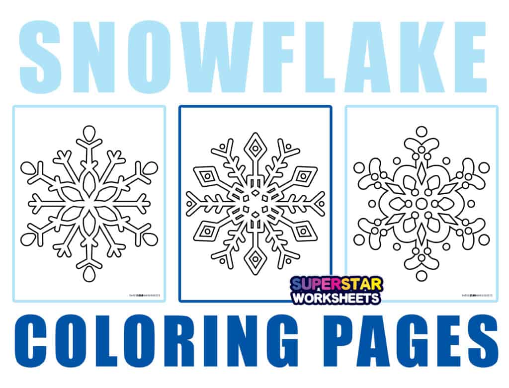 Snowflake Coloring Pages - Superstar Worksheets