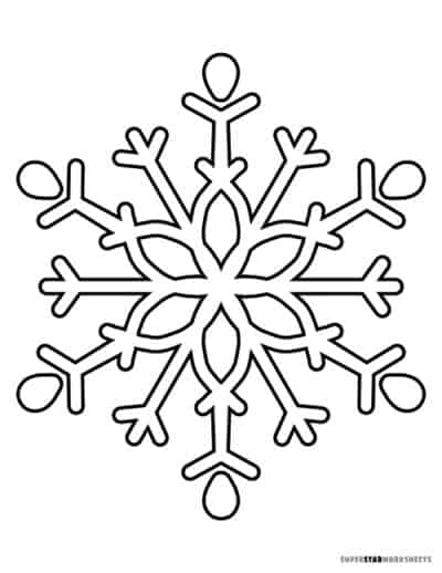 Snowflake Coloring Pages - Superstar Worksheets