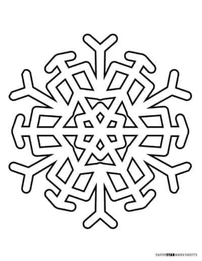Snowflake Coloring Pages (Free Printables) - Superstar Worksheets