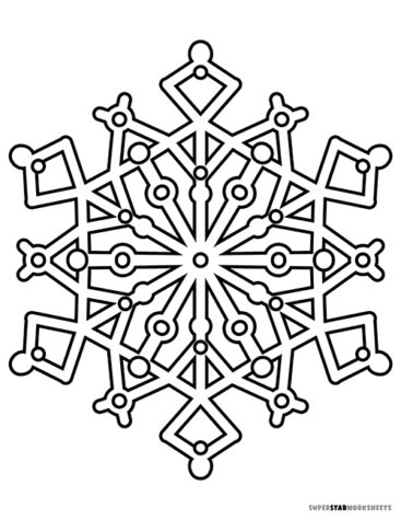Snowflake Coloring Pages (Free Printables) - Superstar Worksheets