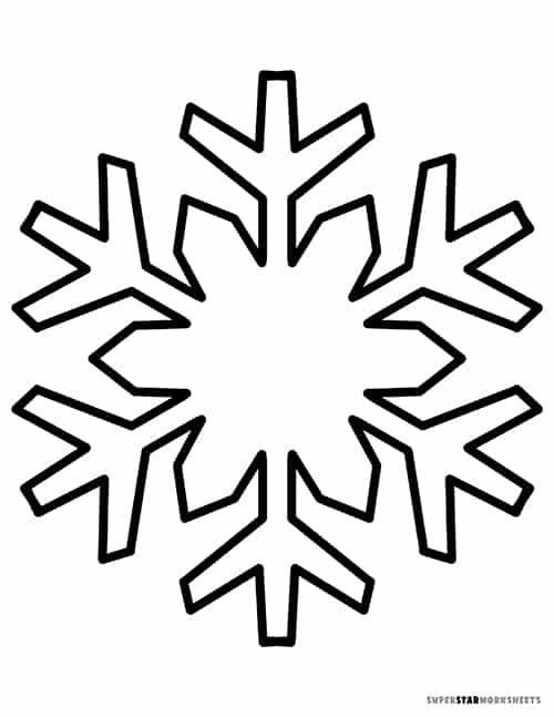 Free Printable Snowflake Templates – 10 Large & Small Stencil Patterns   Snowflake template, Printable snowflake template, Snowflake coloring pages