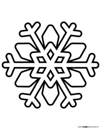 Snowflake Templates - Superstar Worksheets