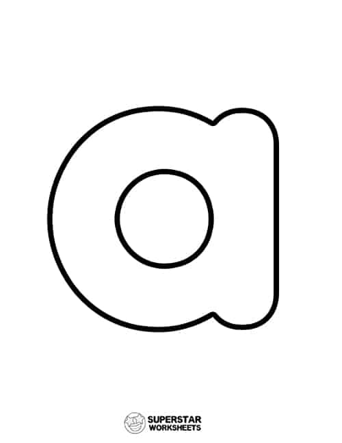 bubble letter lowercase o