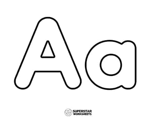 Printable Alphabet Letter Templates - Superstar Worksheets
