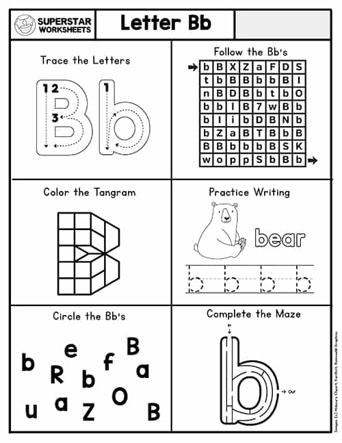 FREE* Letter B Review Worksheet