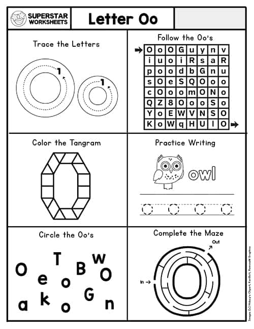 Letter O Worksheet - Superstar Worksheets