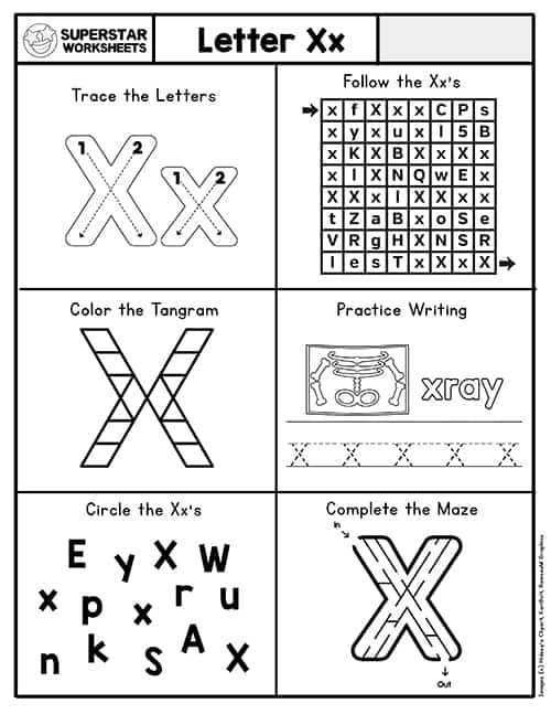 Printable Letter X Template