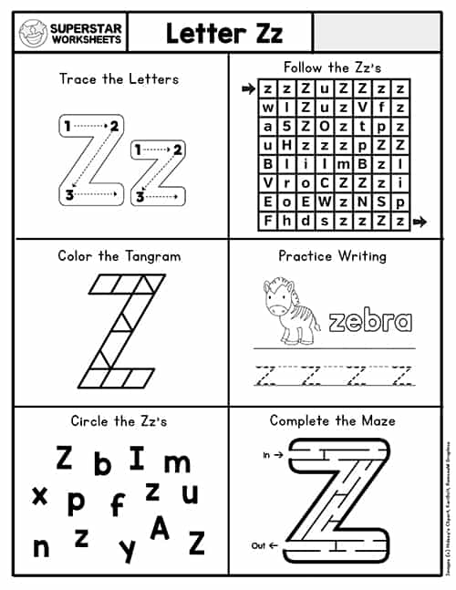 Letter Z Worksheets Superstar Worksheets 58 OFF