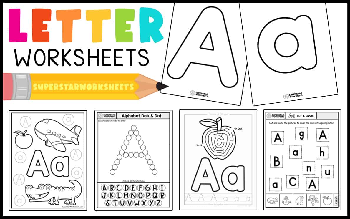 Letter A Worksheets - Superstar Worksheets