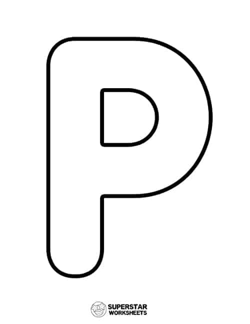 Letter of the week: LETTER P-NO PREP WORKSHEETS- LETTER P Alphabet