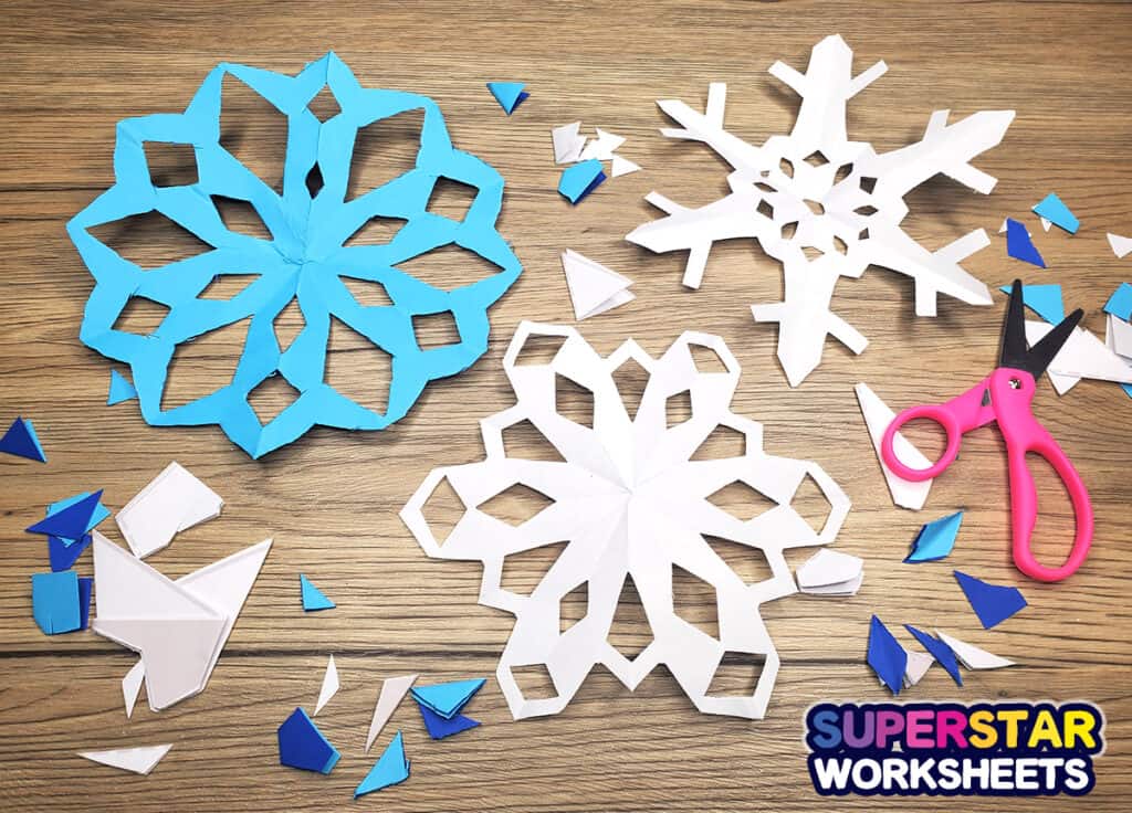 Template Cut Out Paper Snowflake Cutting Stock Vector (Royalty