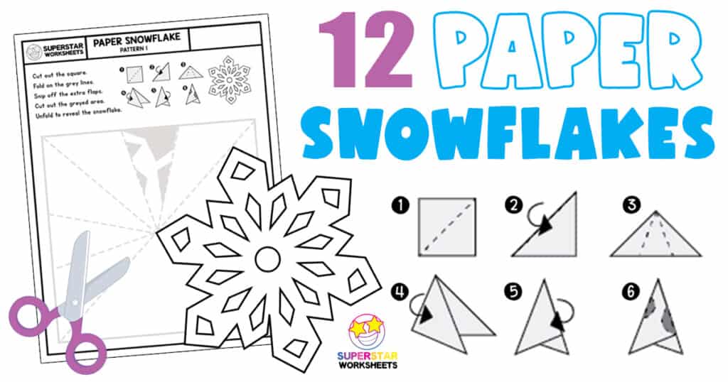 12 Free Paper Snowflake Templates - Superstar Worksheets