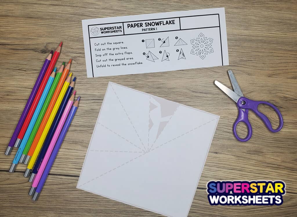 12 Free Paper Snowflake Templates - Superstar Worksheets