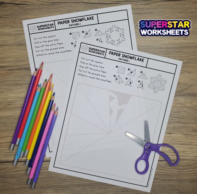 12 Free Paper Snowflake Templates - Superstar Worksheets