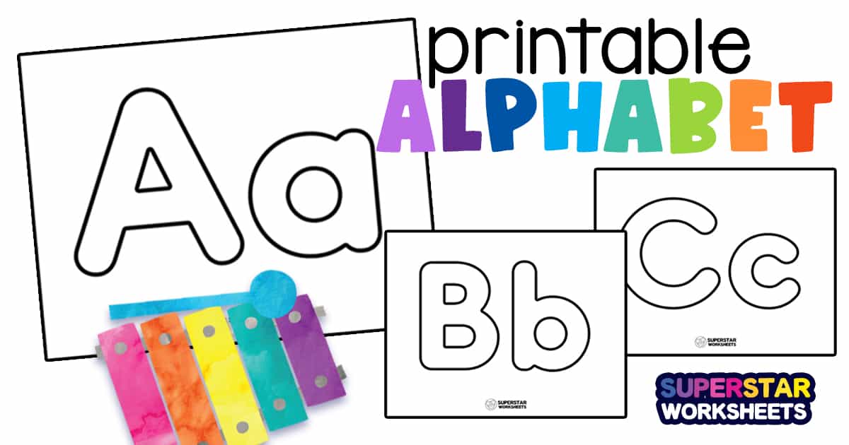 Printable Alphabet Letter Templates - Superstar Worksheets