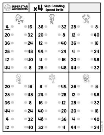 Skip Counting Speed Drills - Superstar Worksheets