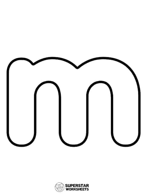 Printable Lowercase Letter M Template