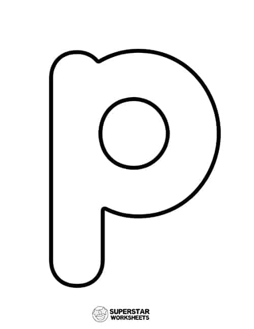 Alphabet P (lowercase letter p), Letter P Hardcover Journal for