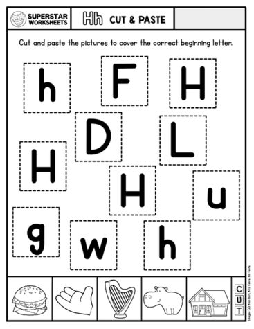 Cut Paste Letter Worksheets Superstar Worksheets