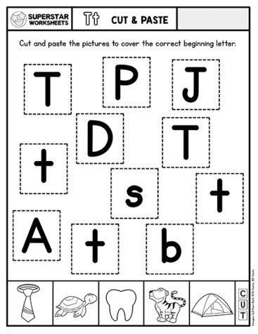 Cut & Paste Letter Worksheets - Superstar Worksheets