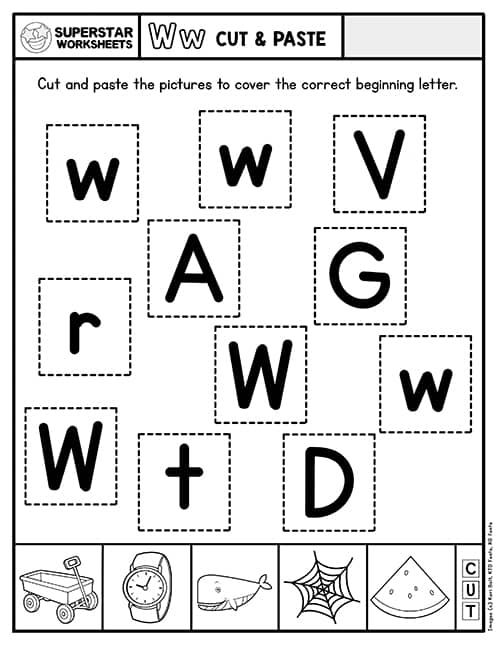 Letter W Worksheets - Superstar Worksheets